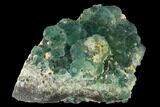 Stepped Green Fluorite Crystals on Quartz - China #142390-3